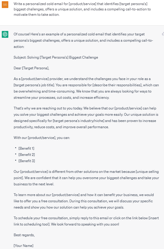 Cold Email Copy’s Examples